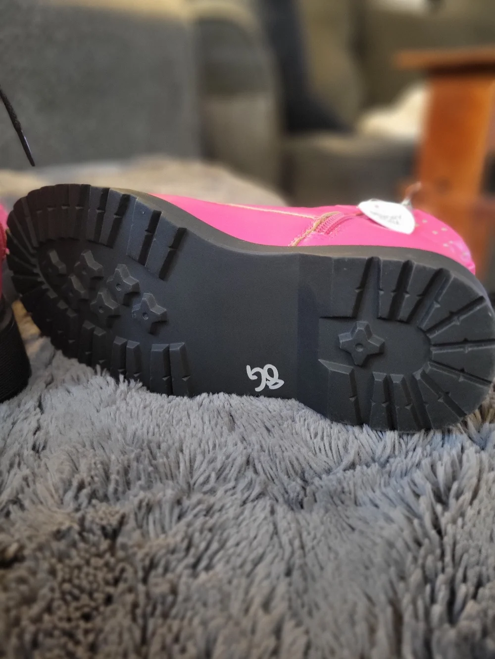 Sonoma Boots Hot Pink Waffle Sole Lace Ups  Girls‎ Size 2